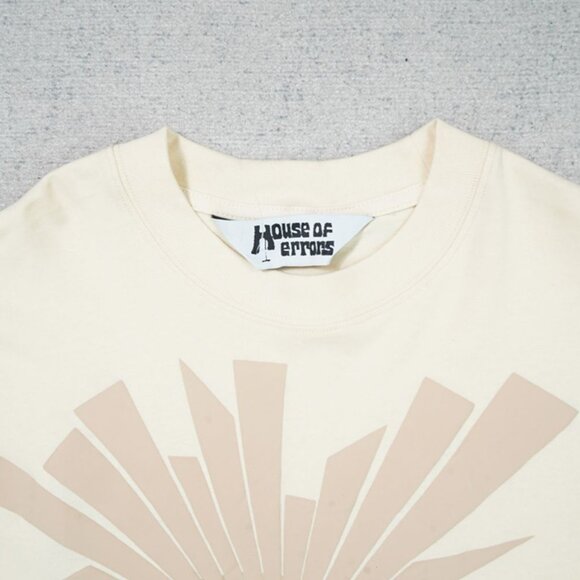 House of Errors Yellow Short Sleeved Shirt With Large Pattern - Picture 10 of 11